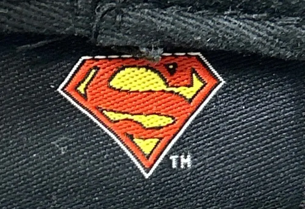 VTG Superman DC Comics Hat Ball Cap Adult Medium Flat Bill Red Blue Graphic RARE
